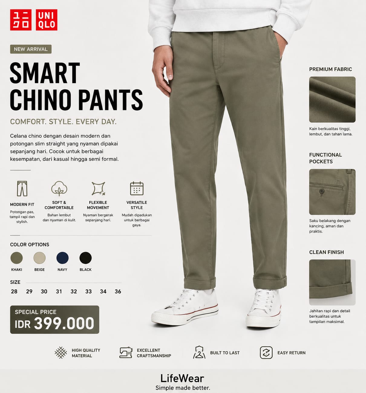 UNIQLO Smart Ankle Pants - Gambar 2