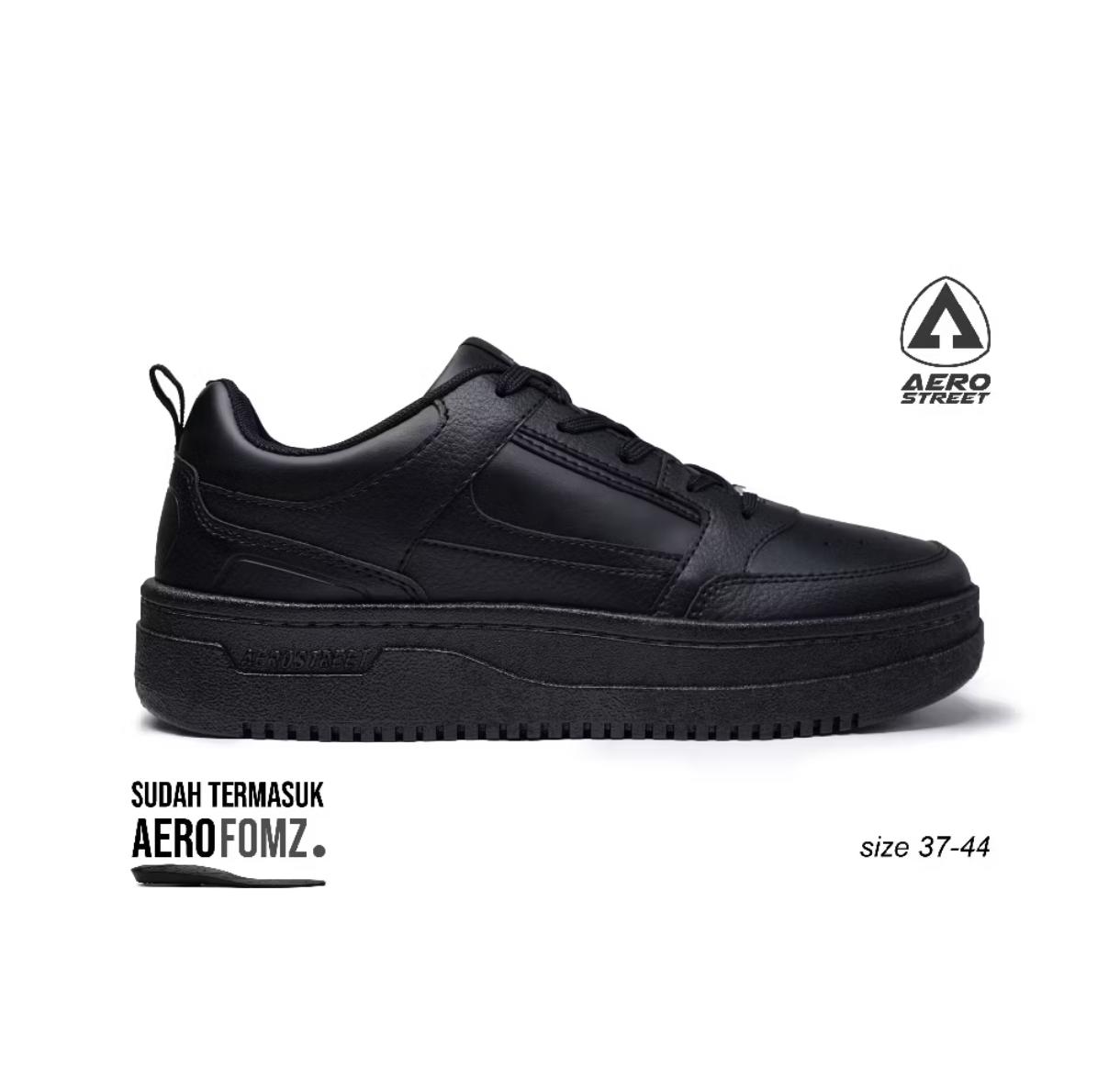 Sepatu Aerostreet Brooklyn Hitam Original DNA Fashion Style.