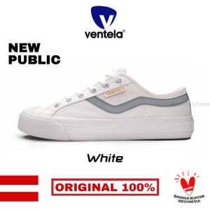 Ventela Low White original sneakers casual pria wanita warna putih